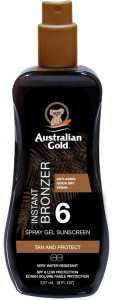 Australian Gold SPF 6 Spray Gel with Bronzer (237mL)