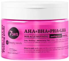 7DAYS My Beauty Week Miracle Refining Peeling Pads For Face AHA+BHA+PHA+LHA (50pcs)