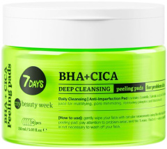 7DAYS My Beauty Week Deep Cleansing Peeling Pads For Face BHA+CICA (50pcs)