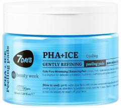 7DAYS My Beauty Week Gently Refining Cooling Peeling Pads For Face PHA+ICE (50pcs)