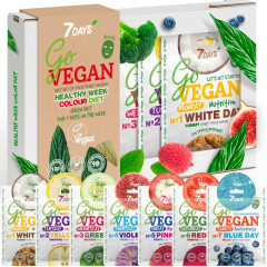 7DAYS Go Vegan Gift Set 7Days Healthy Week Color Diet Calendar (7pcs)